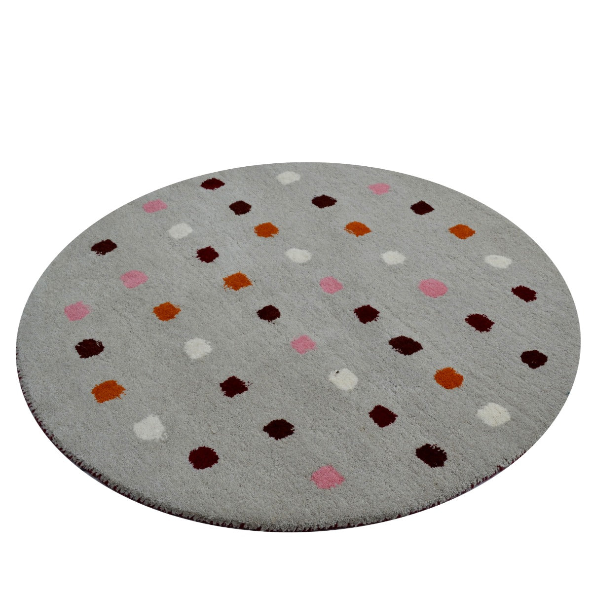 Handmade Modern Circular Rugs-Decotex 6379-Grey Multi-100x100cm