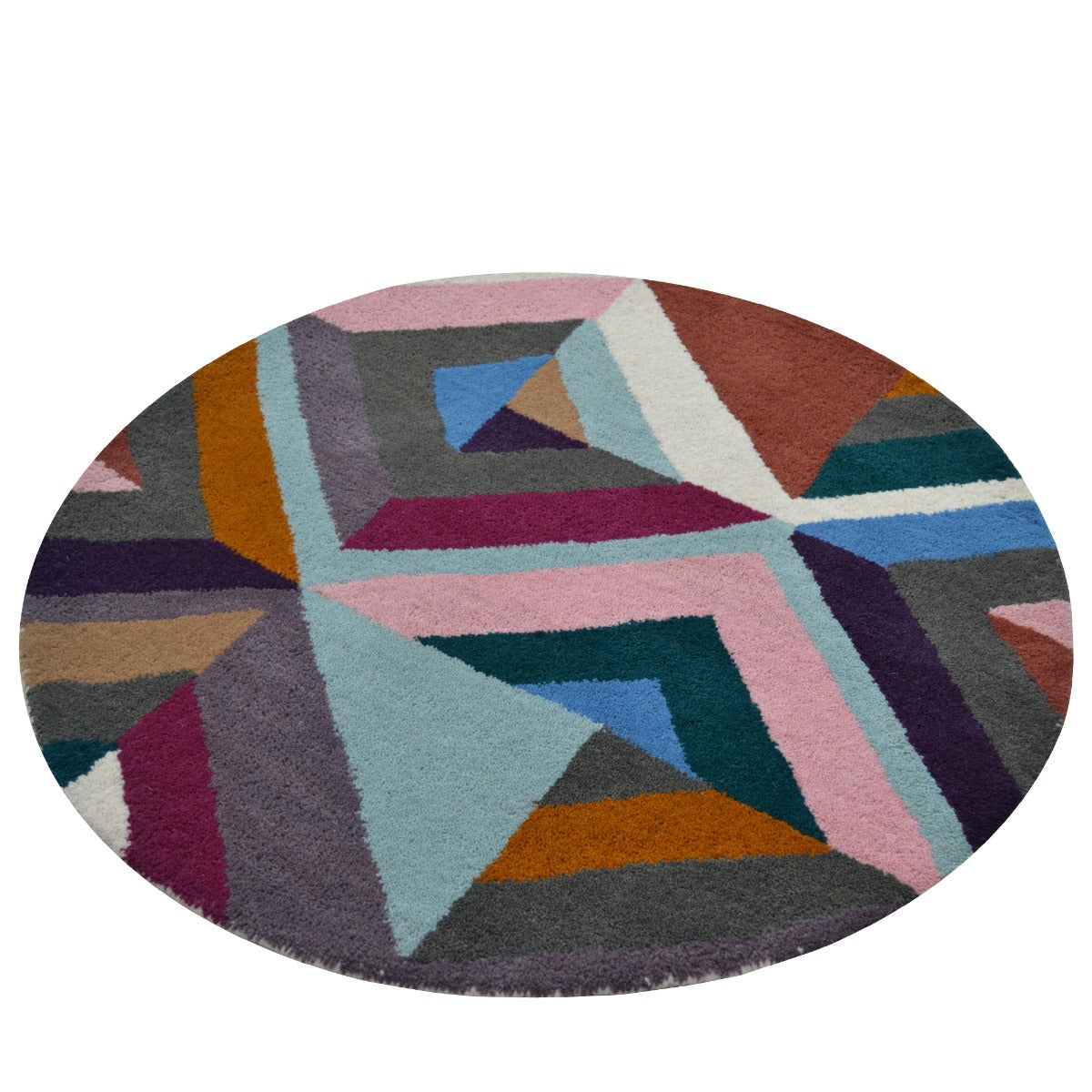 Handmade Modern Round Rug-Decotex 6394-Multi-100x100cm