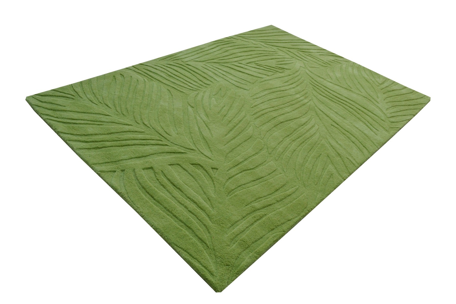 Dove Contemporary Handmade Wool Rug - 6231 - Pista Green - 110X160cm