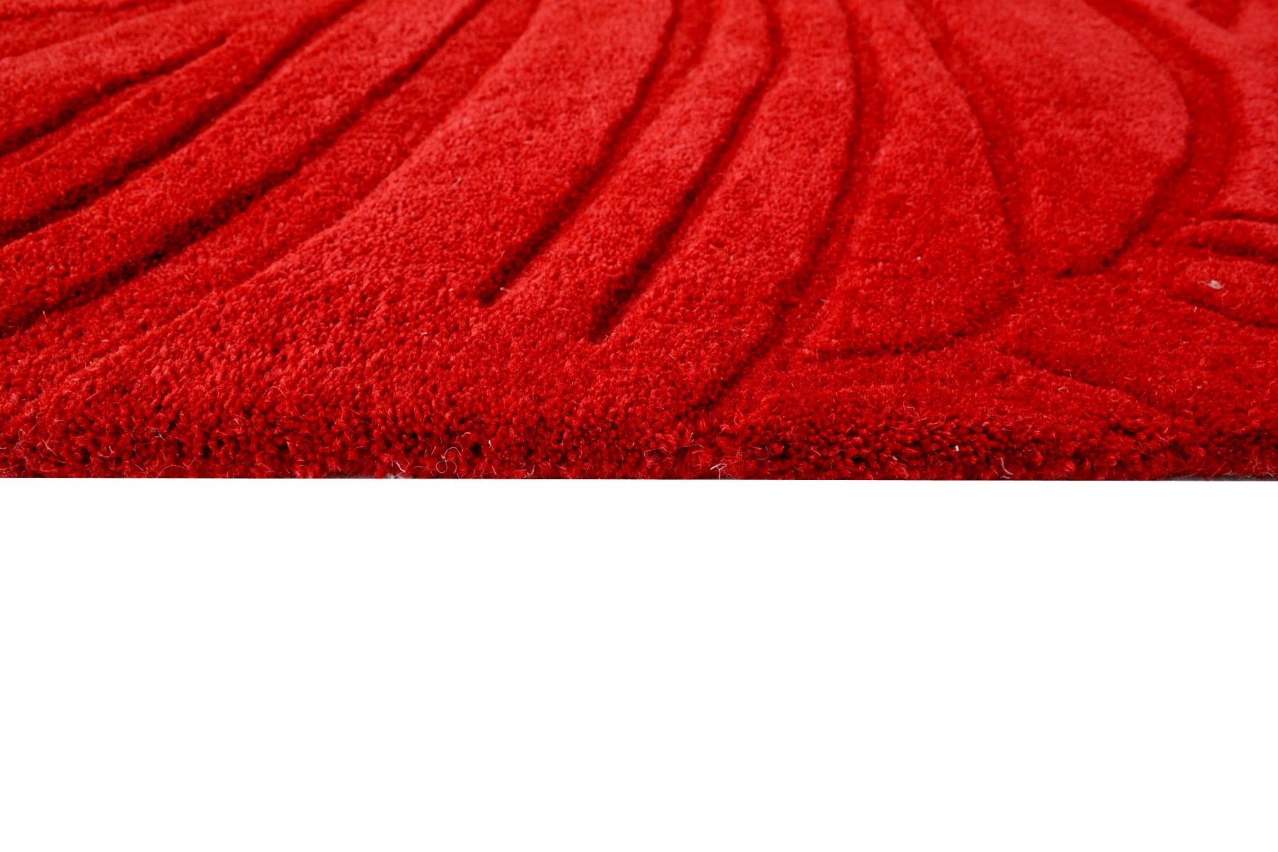 Dove Contemporary Handmade Wool Rug - 6231 - Red - 110X160cm