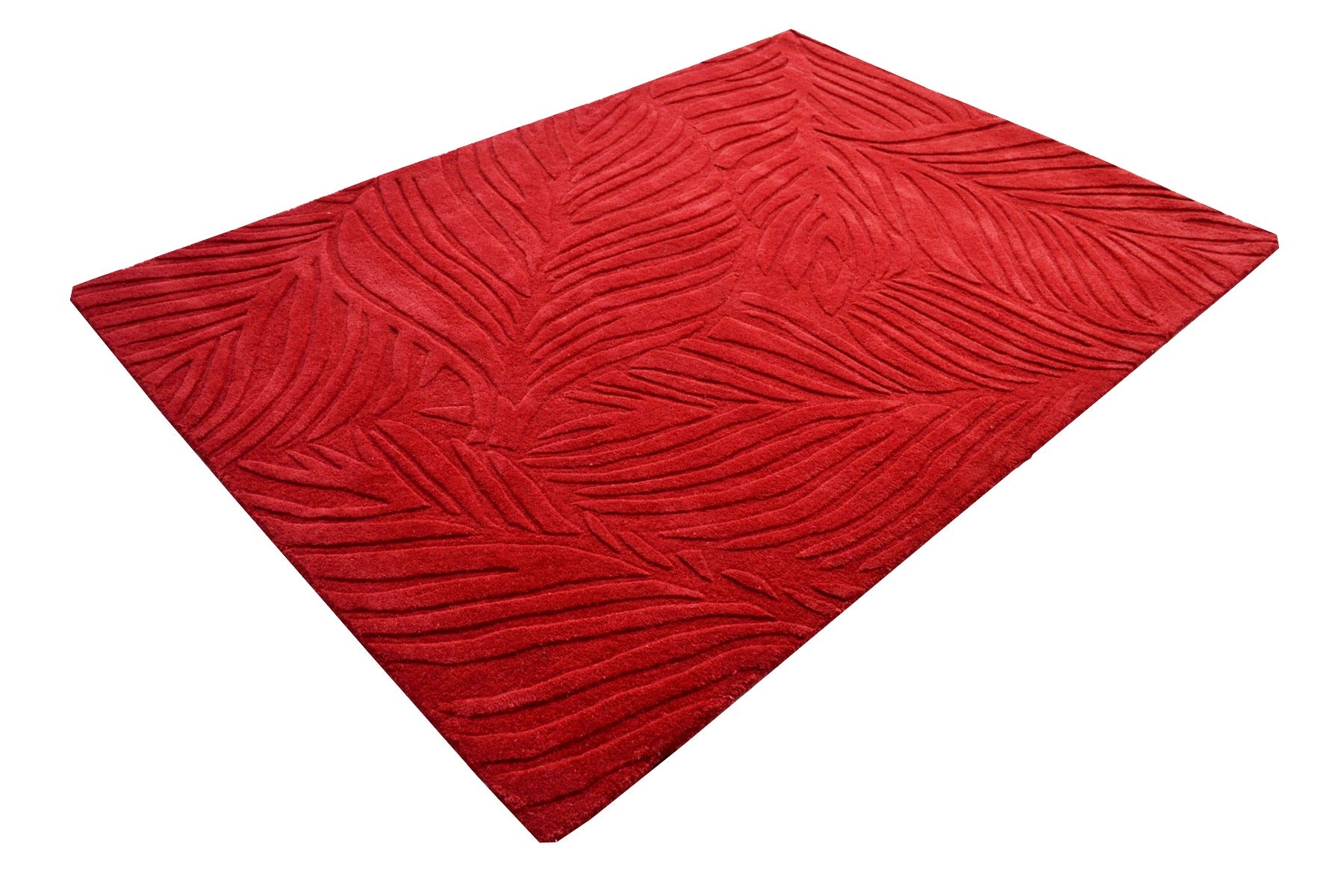 Dove Contemporary Handmade Wool Rug - 6231 - Red - 110X160cm