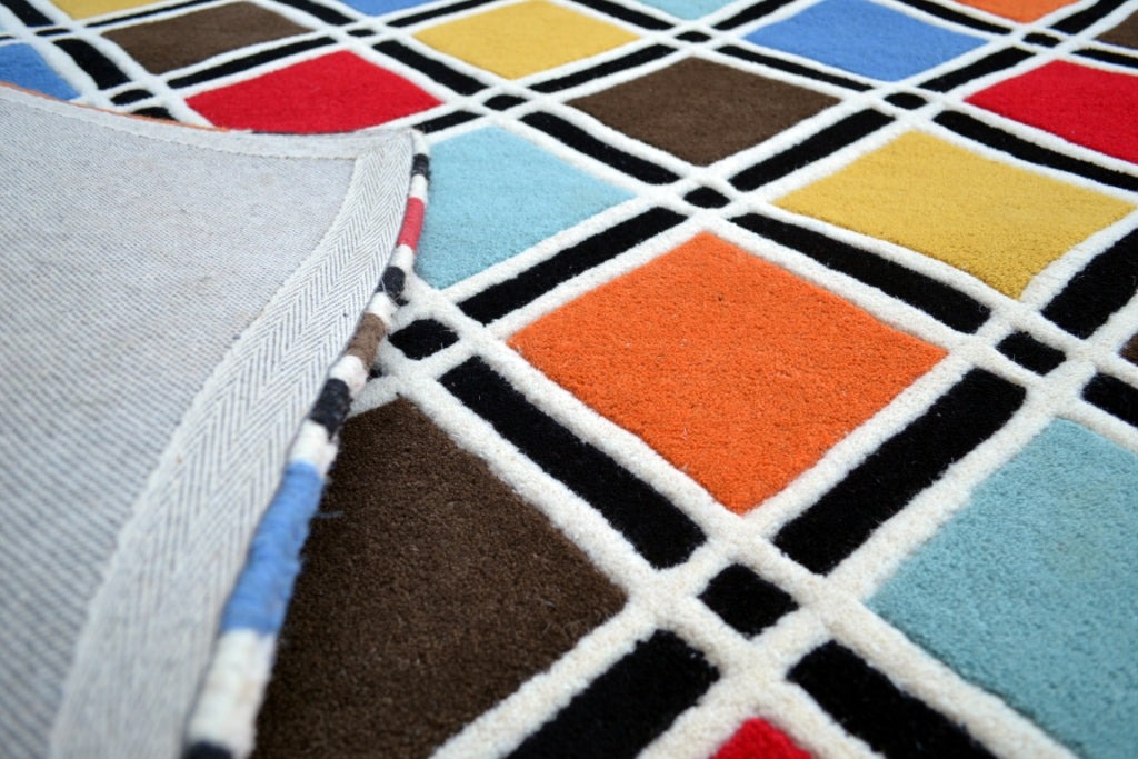 Designer Handmade Wool Rug - Texture2017 - Multi - 160x230cm