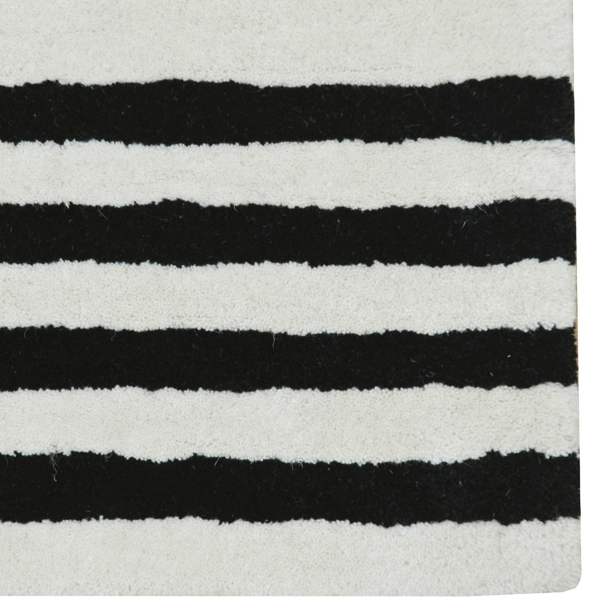Handmade Woolen Rug-Eclipse 6303-Ivory Black-110x160cm