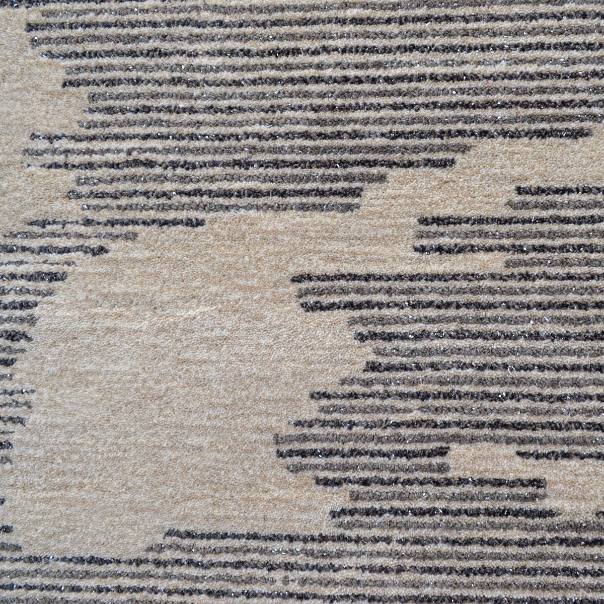 Designer Handmade Wool Rug-Egypt 6350-Cream Grey-110x160cm