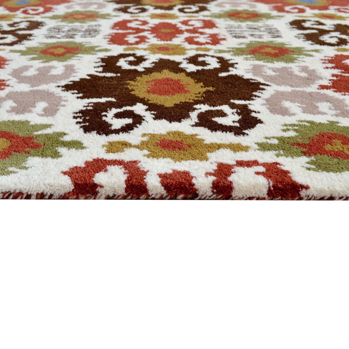 Abstract Handmade Wool Rug-EKAT 6275-Multi-110x160cm