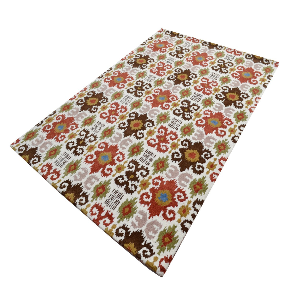 Abstract Handmade Wool Rug-EKAT 6275-Multi-110x160cm