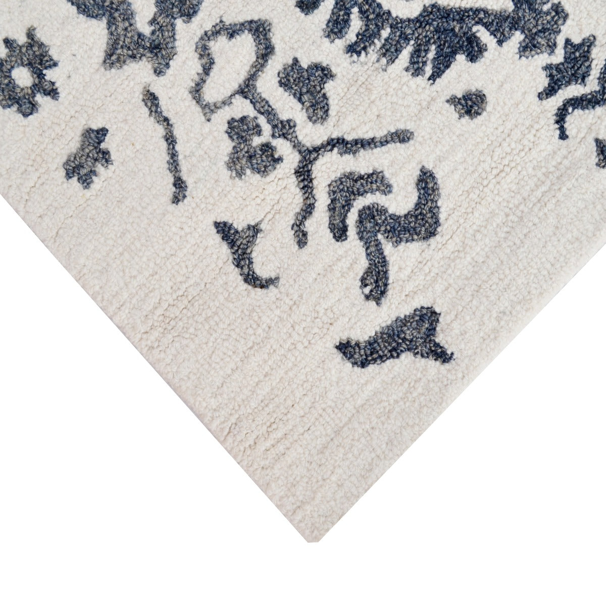 Designer Handmade Wool Rug-Erase 6276-Ivory/Grey-110x160cm