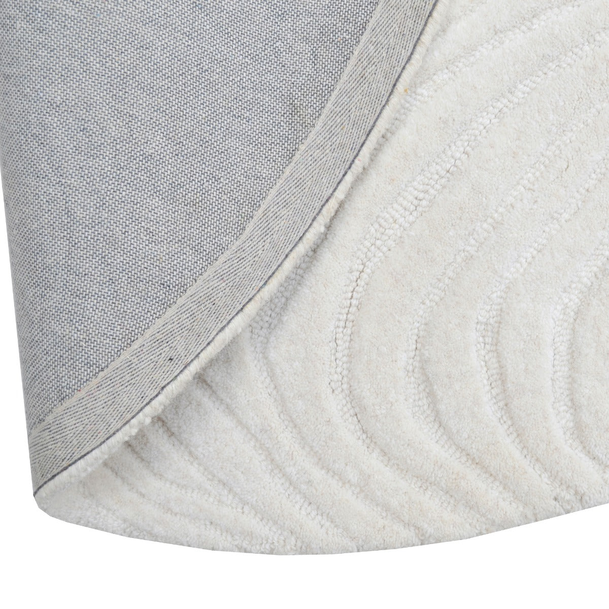 Modern Contemporary Wool Rug-Falcon 6415-Ivory-160x160cm