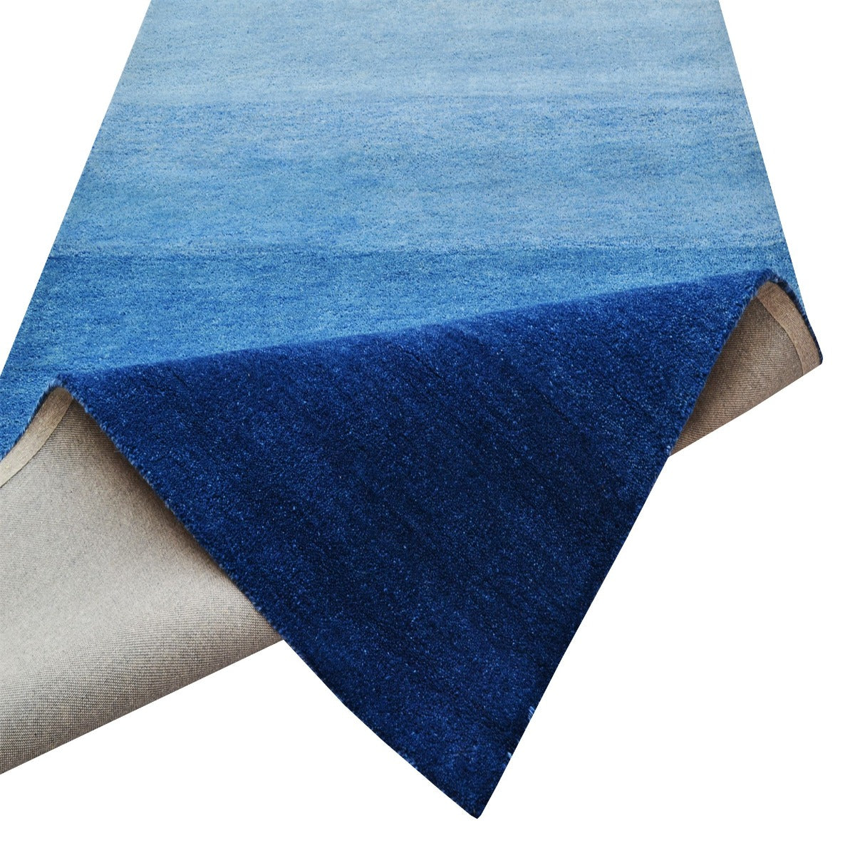 Handmade Gabbeh Wool Rug-128-Indigo Blue-110x160cm