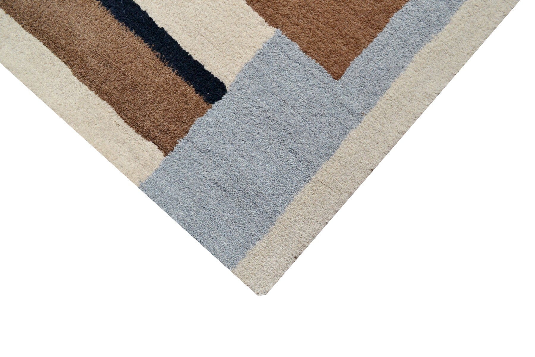 Modern Handmade Wool Rug - Glasgow 6245 - Natural - 80X150cm