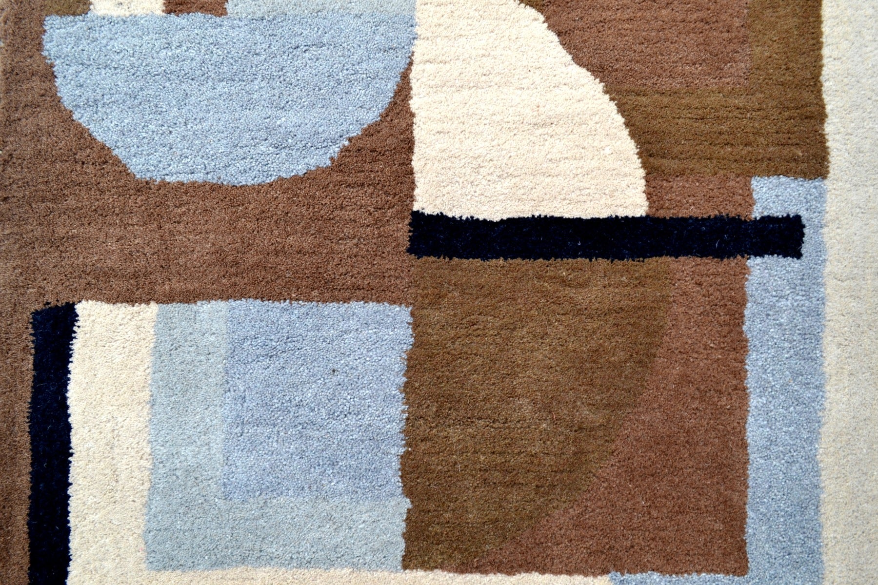 Modern Handmade Wool Rug - Glasgow 6245 - Natural - 80X150cm