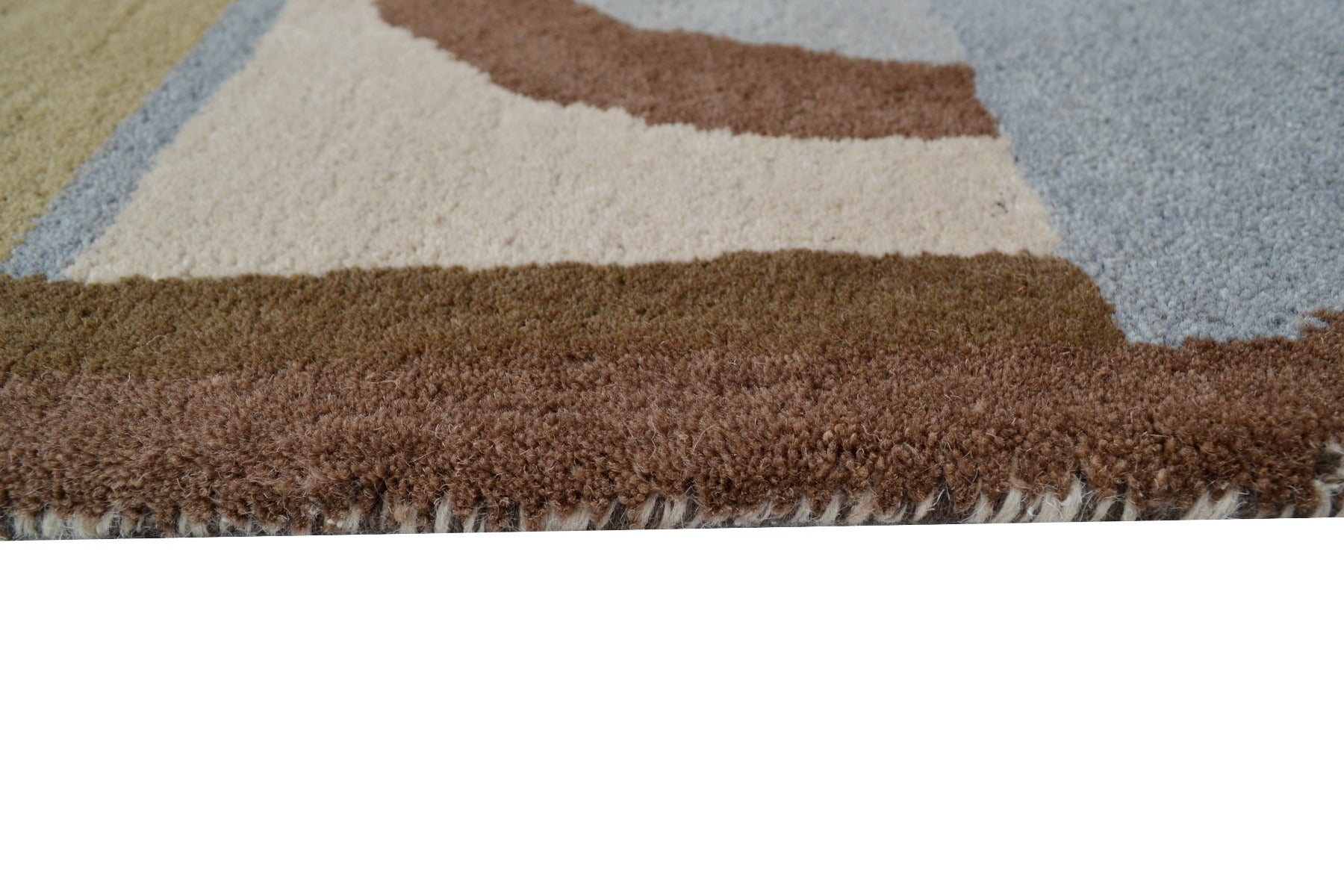 Modern Handmade Wool Rug - Glasgow 6245 - Natural - 80X150cm