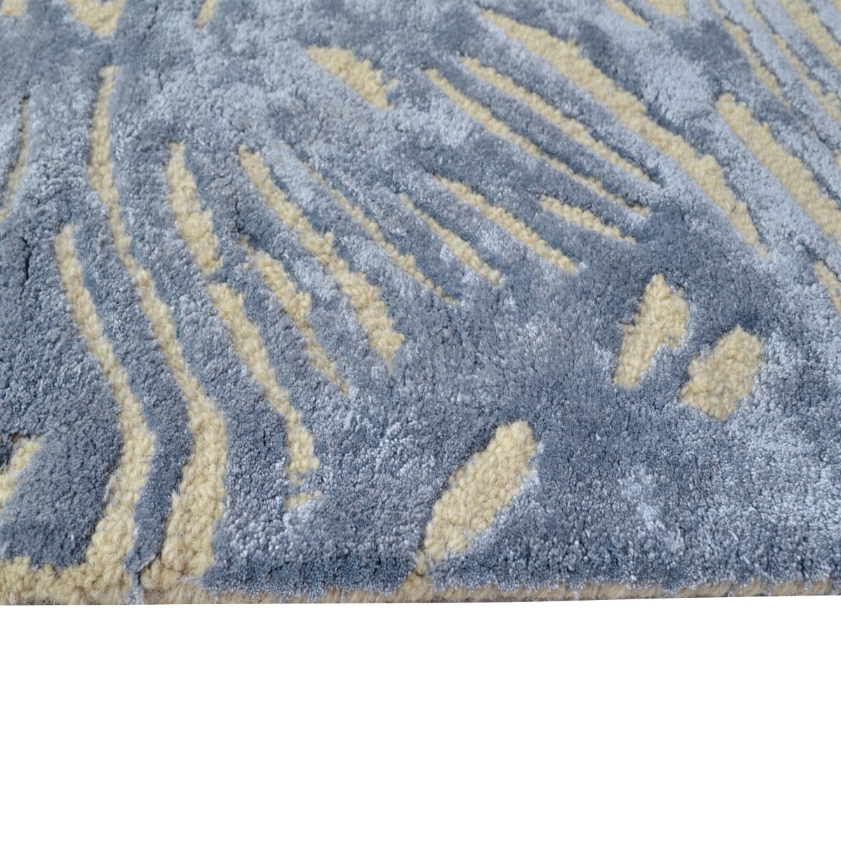 Modern Designer Rug-Gold Coast 6380-Cream Teal Blue-110x160cm