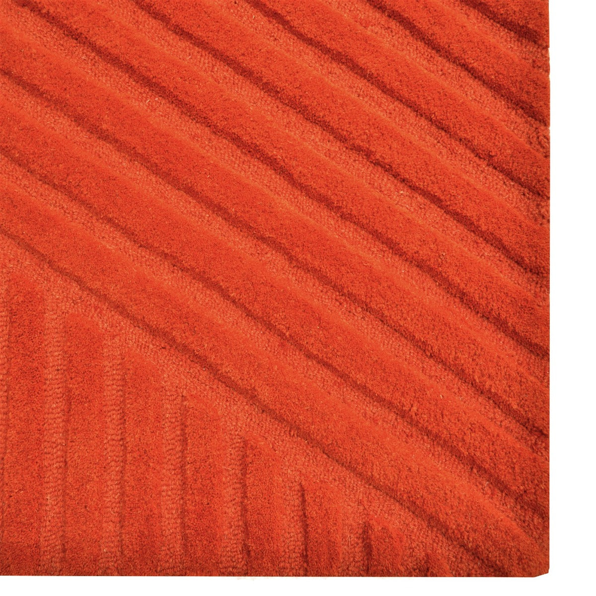Contemporary Modern Wool Rug-Illusion 6392-Rust-110x160cm