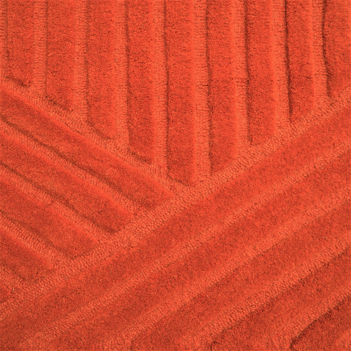 Contemporary Modern Wool Rug-Illusion 6392-Rust-110x160cm