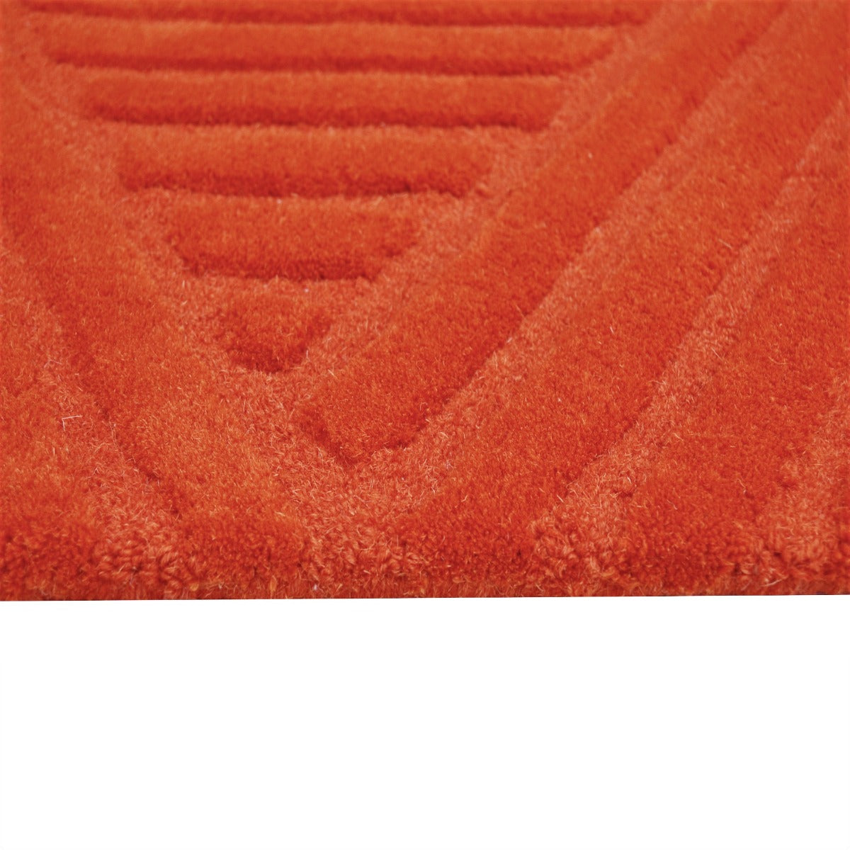 Contemporary Modern Wool Rug-Illusion 6392-Rust-110x160cm