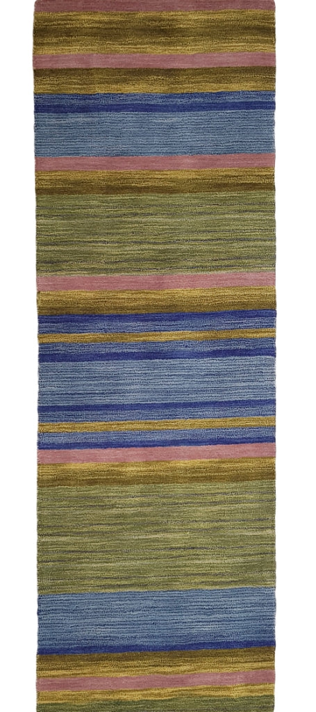 Designer Handmade Wool Rug - Infinite 1101 - Green - 110x160cm