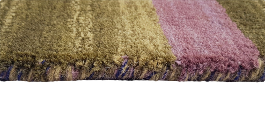 Designer Handmade Wool Rug - Infinite 1101 - Green - 110x160cm