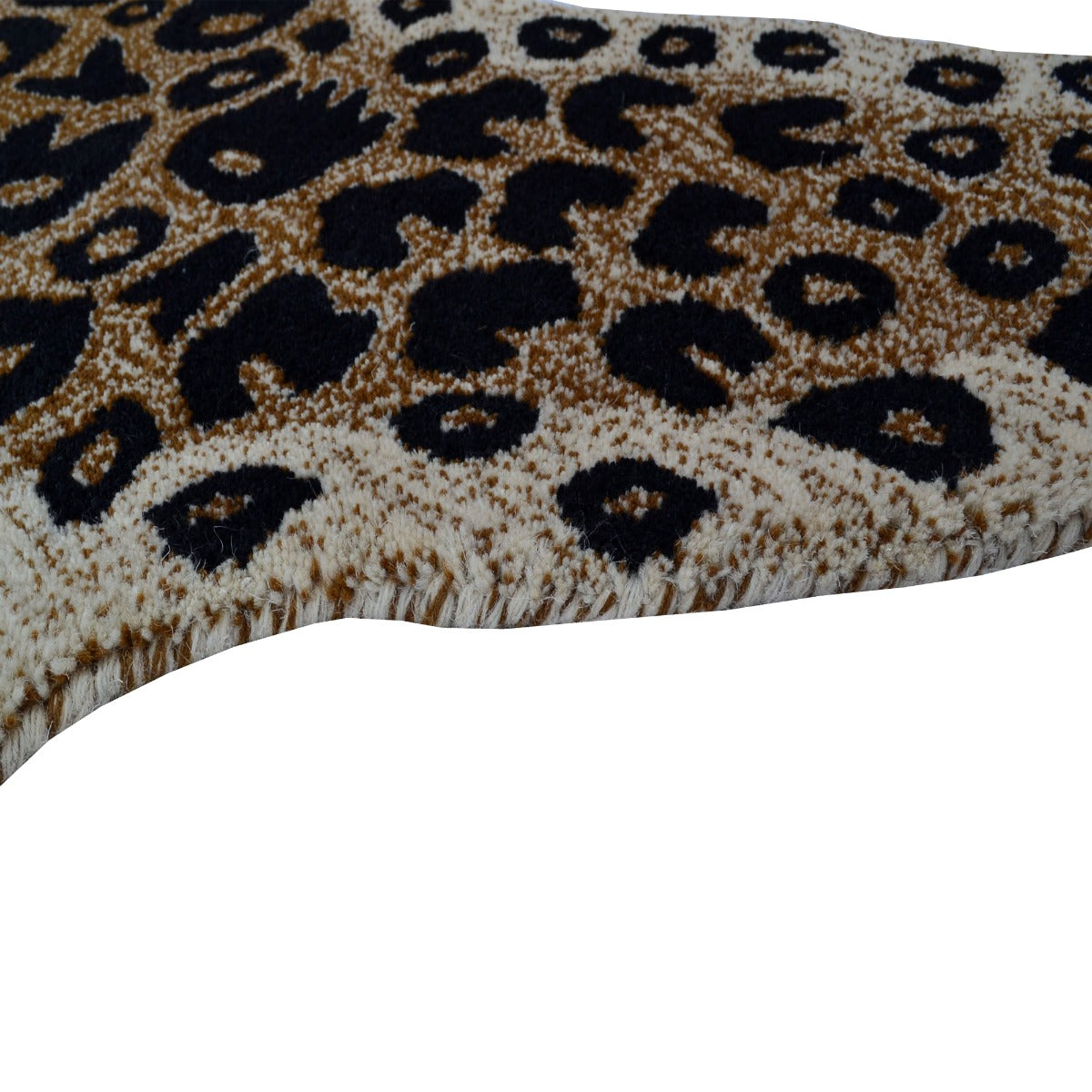 Kids Handmade Wool Rug - Leopard - Lt. Brown - 110x160