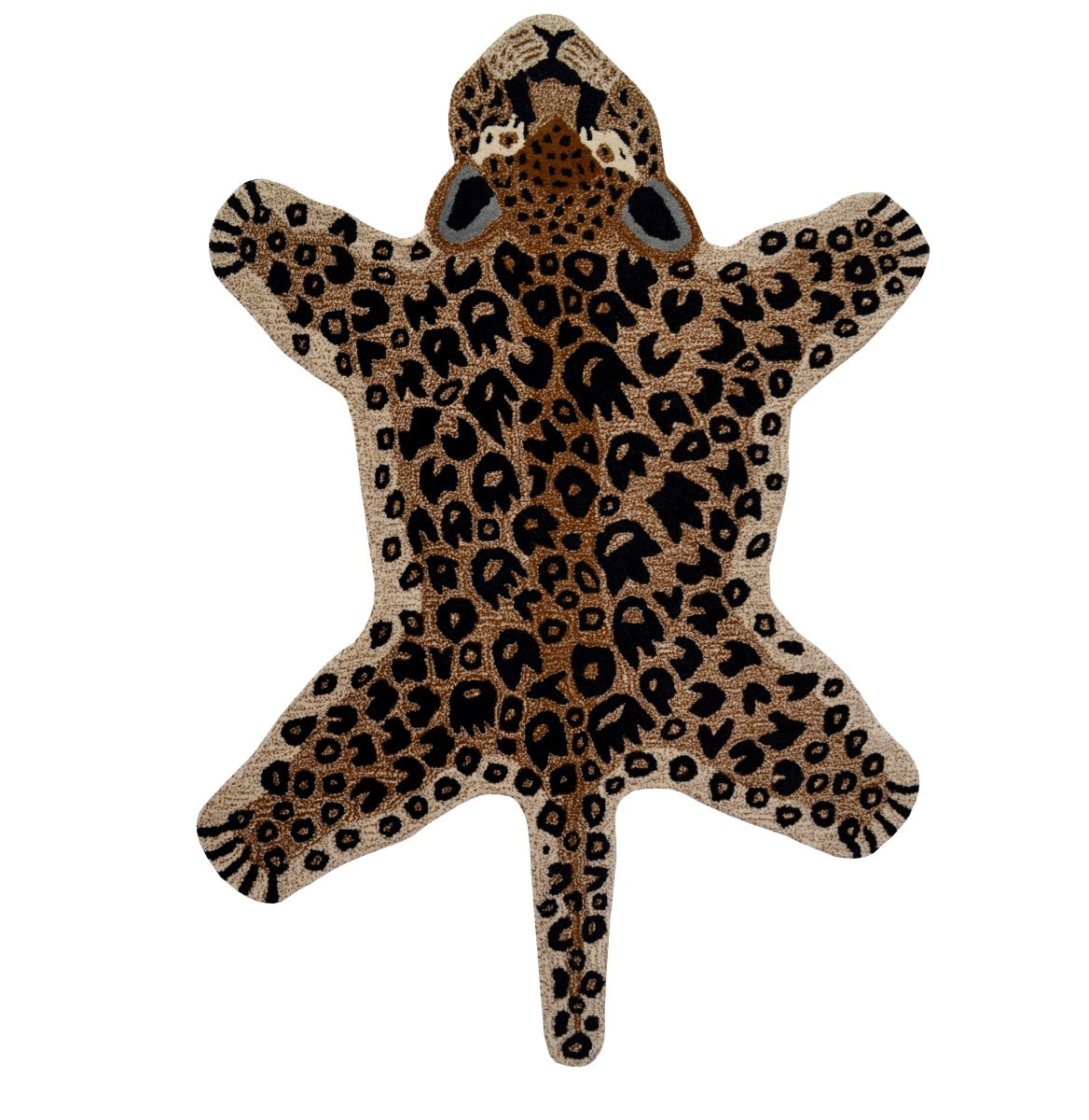 Kids Handmade Wool Rug - Leopard - Lt. Brown - 110x160