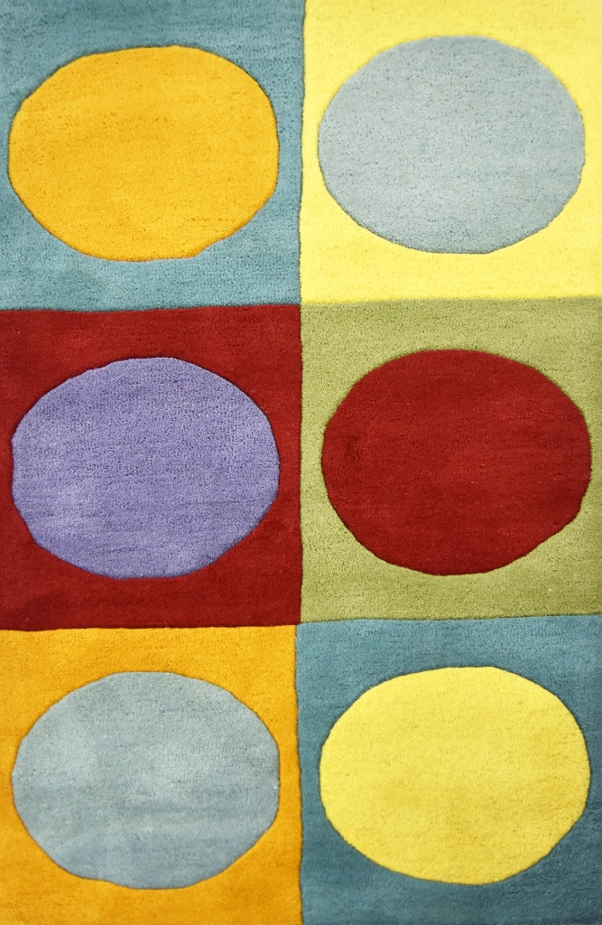 Handmade Kids Wool Rug - K109 - Multi - 80x150cm