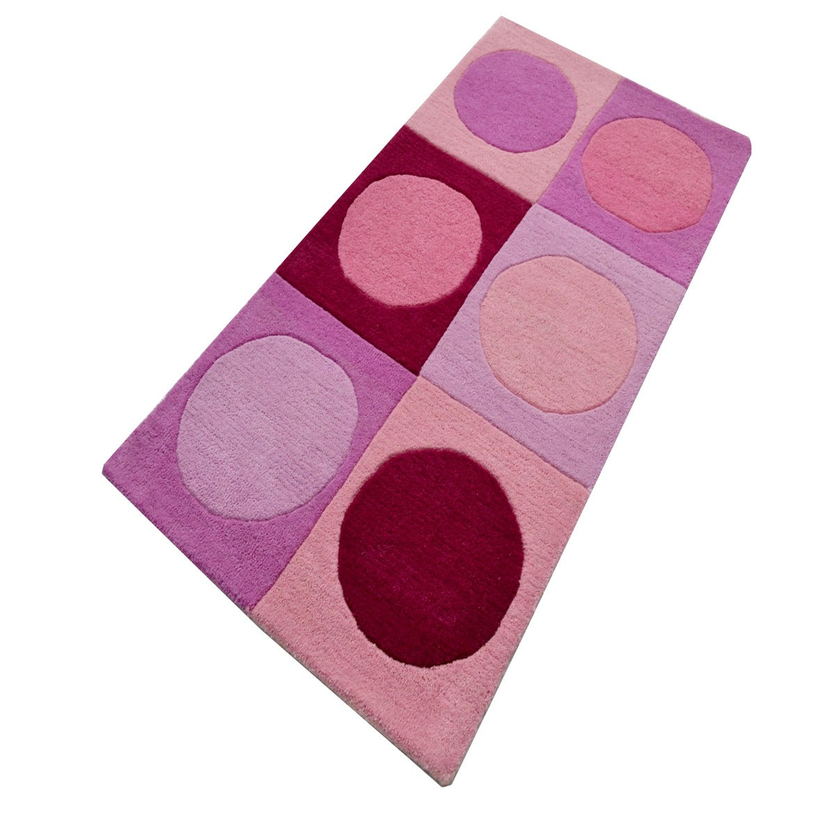 Dotty Handmade Kids Rug-K109-Pink-80x150cm
