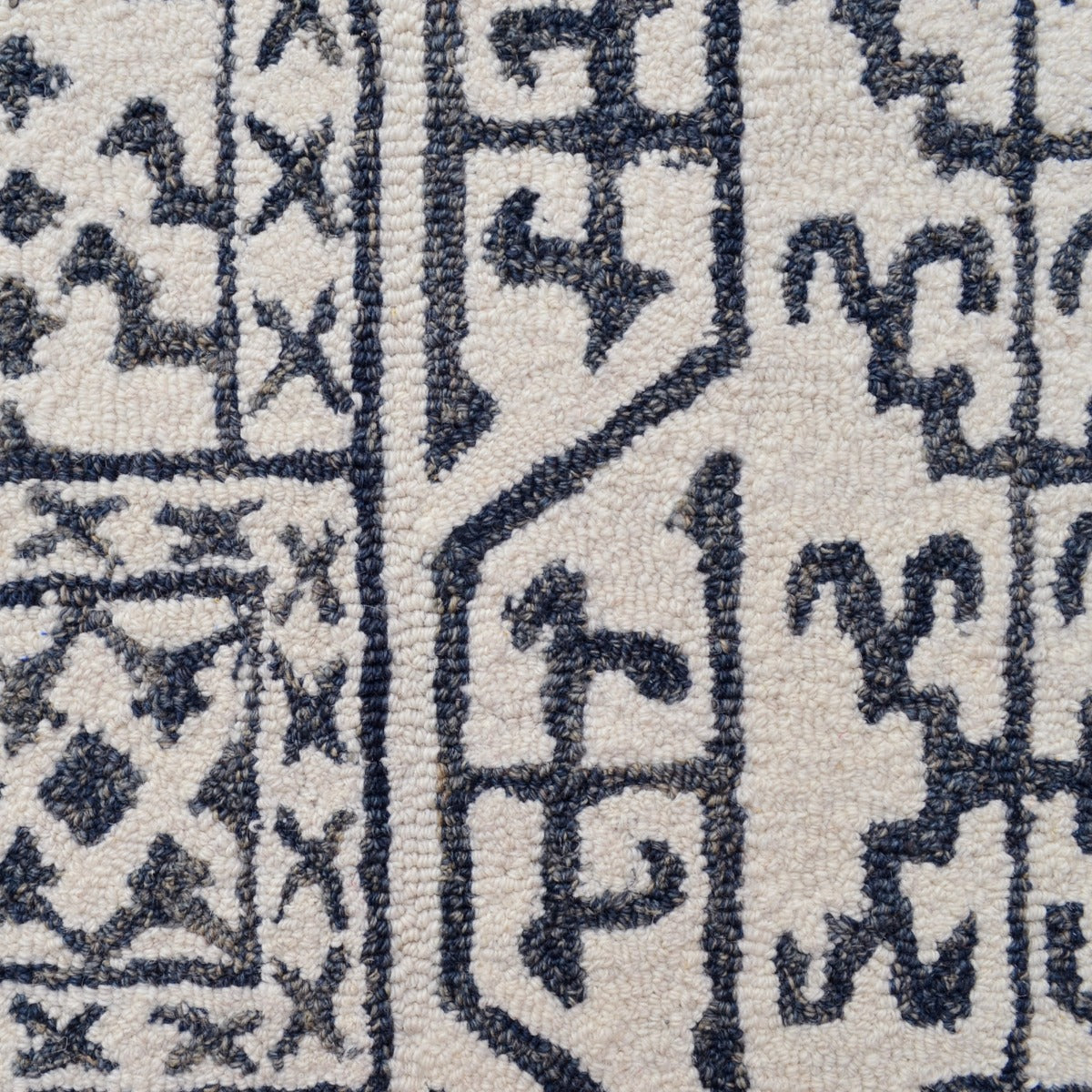 Handmade Designer Wool Rug-Lipi 6271-Ivory/Grey-110x160cm