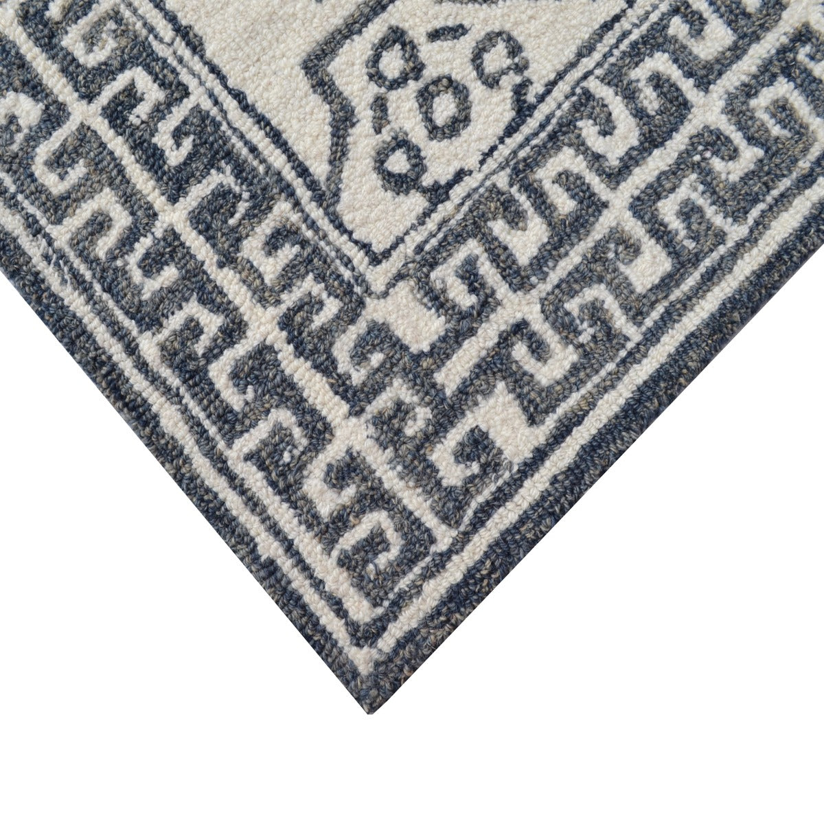 Handmade Designer Wool Rug-Lipi 6271-Ivory/Grey-110x160cm