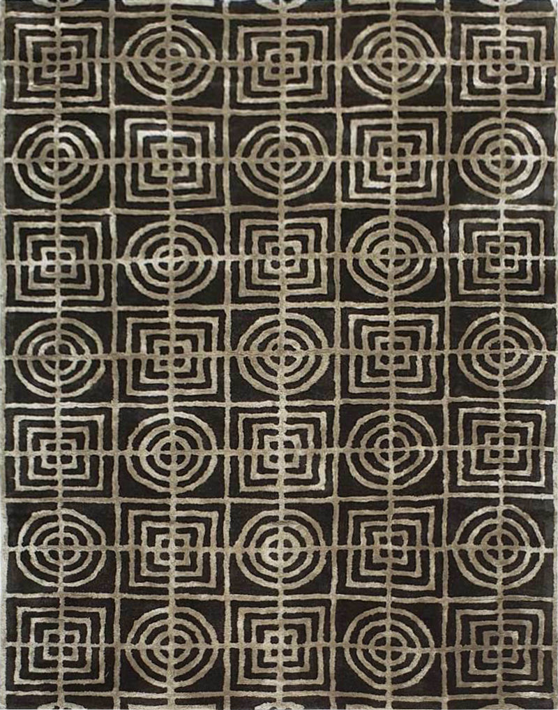 Luxurious Handmade Wool & Viscose Lisbon Rug - 5060 - Grey - 160x230cm