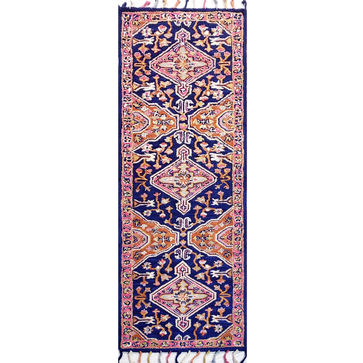 Handmade Lyon Wool Rug-6300-Navy-110x160cm