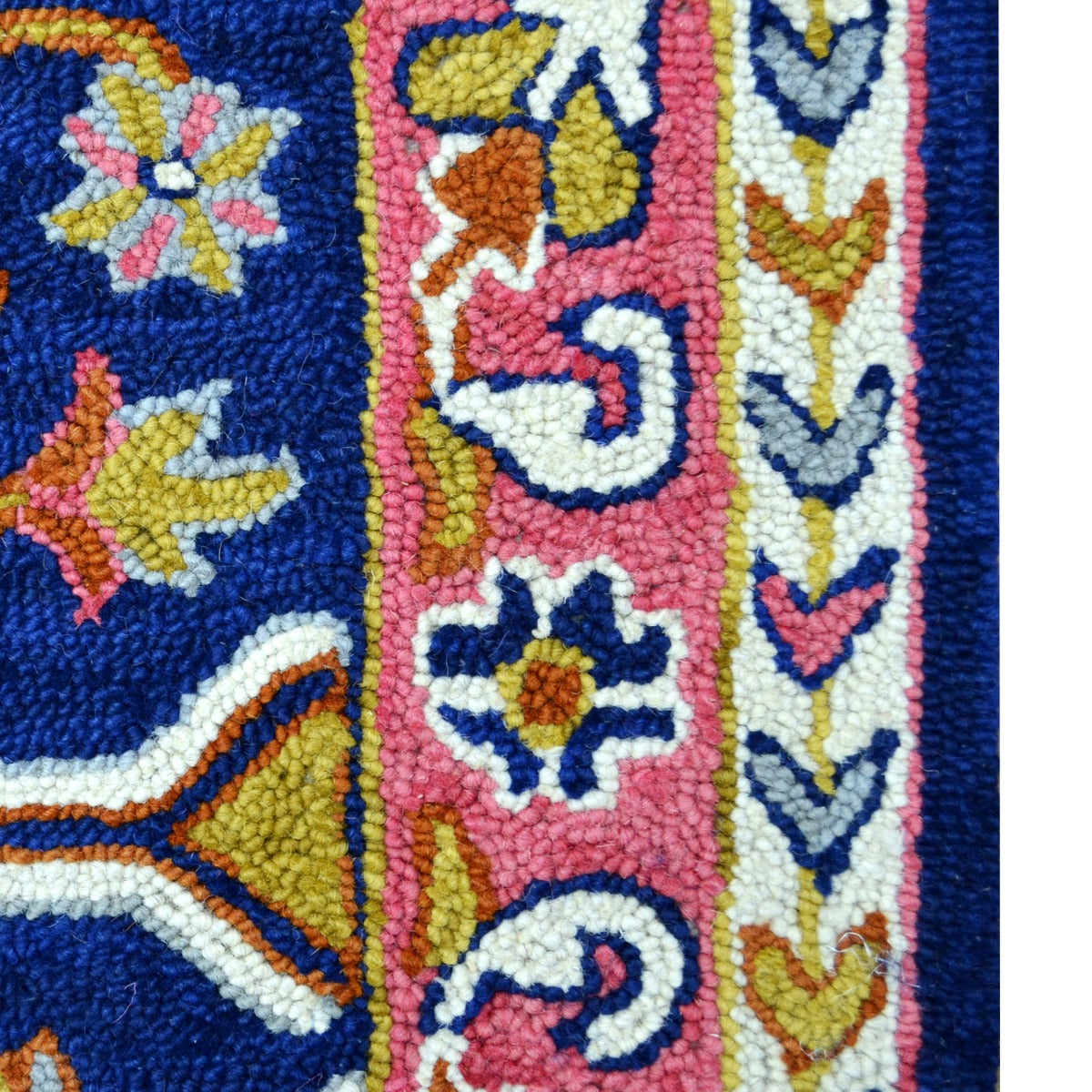 Handmade Lyon Wool Rug-6300-Navy-110x160cm