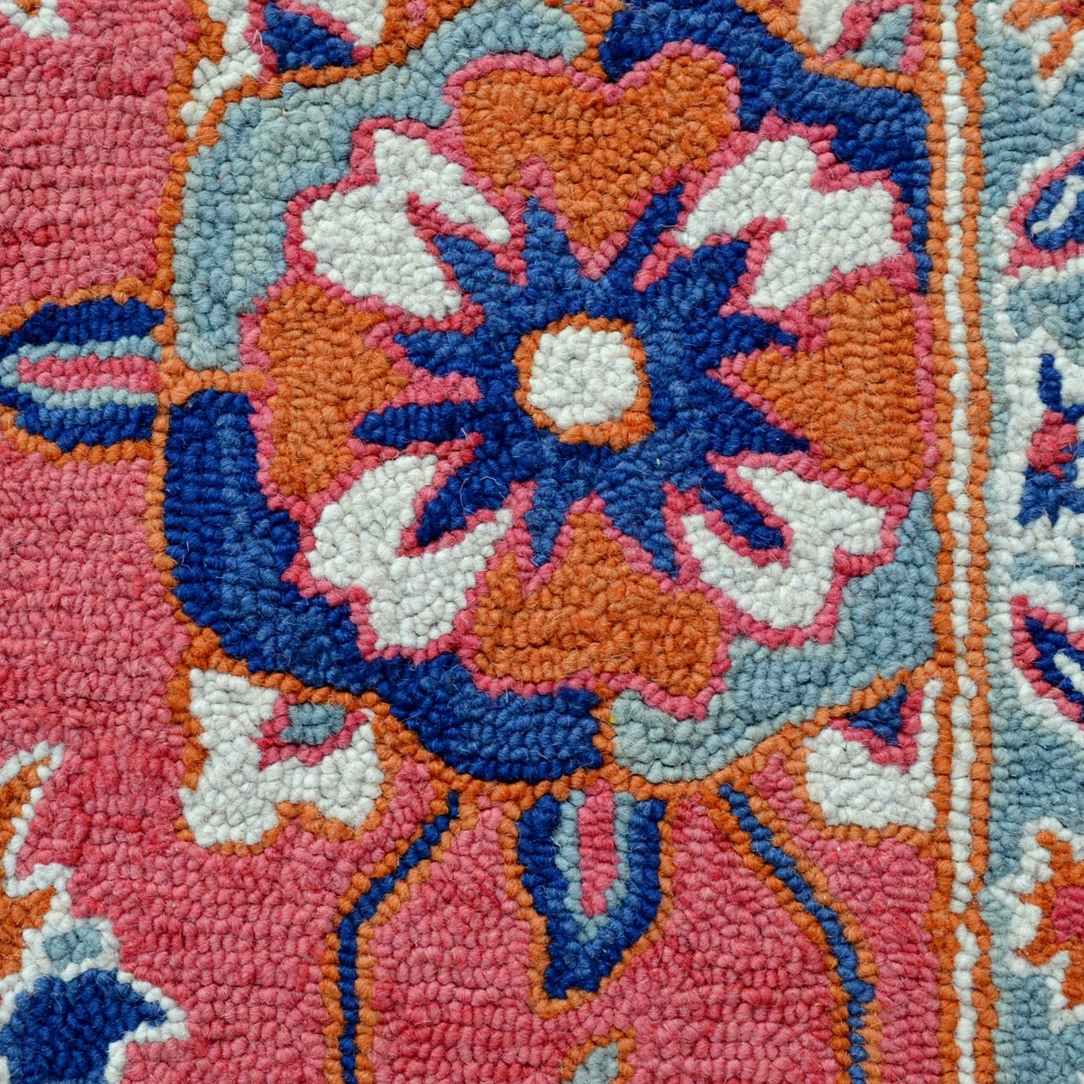 Handmade Lyon Wool Rug-6307-Light Pink-110x160cm