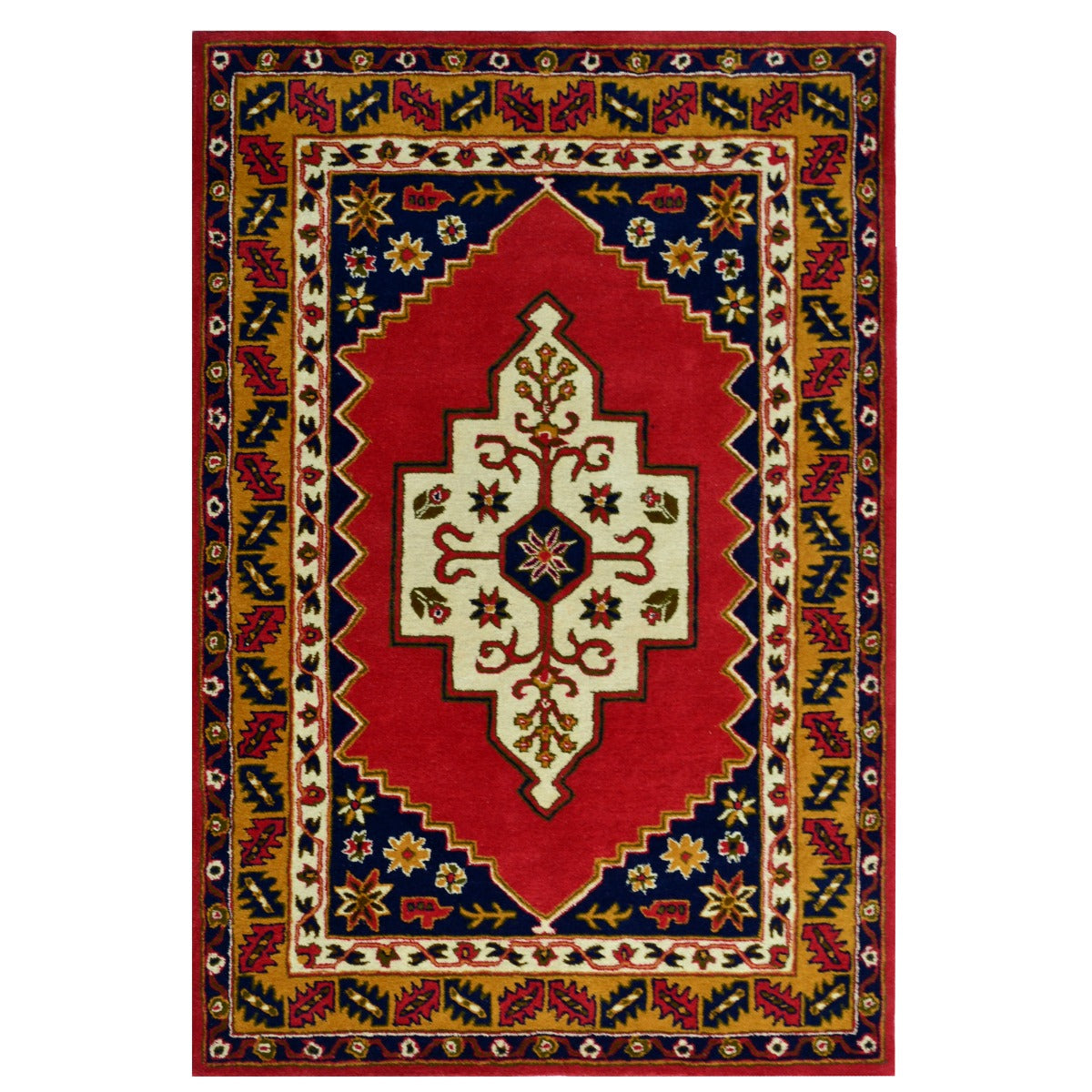 Traditional Handmade Wool Rug-Mascot 6357-Red-160x230cm