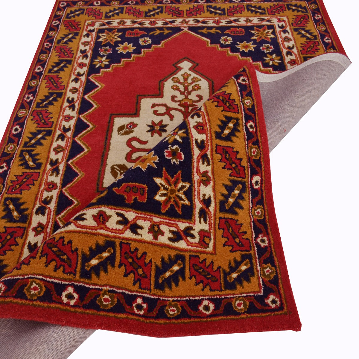 Traditional Handmade Wool Rug-Mascot 6357-Red-160x230cm