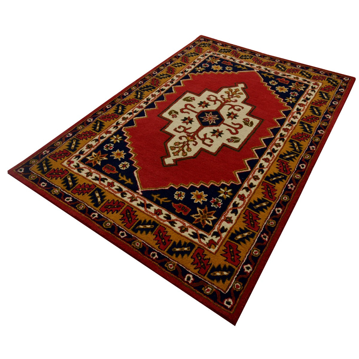 Traditional Handmade Wool Rug-Mascot 6357-Red-160x230cm