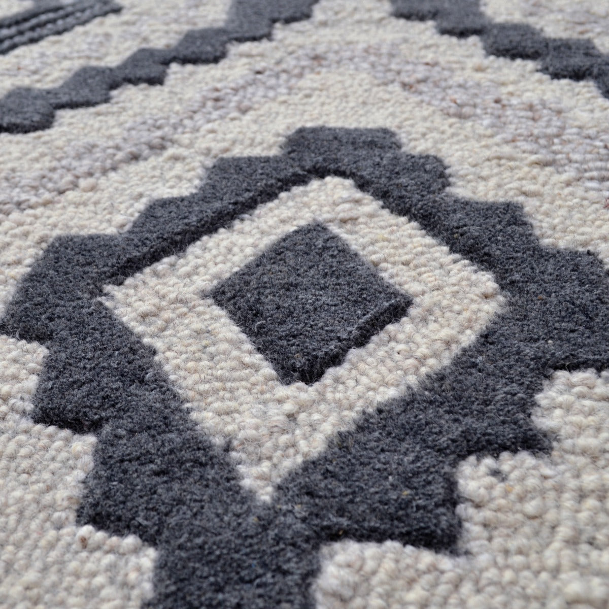 Designer Handmade Wool Rug-Matrix 6346-Natural-110x160cm