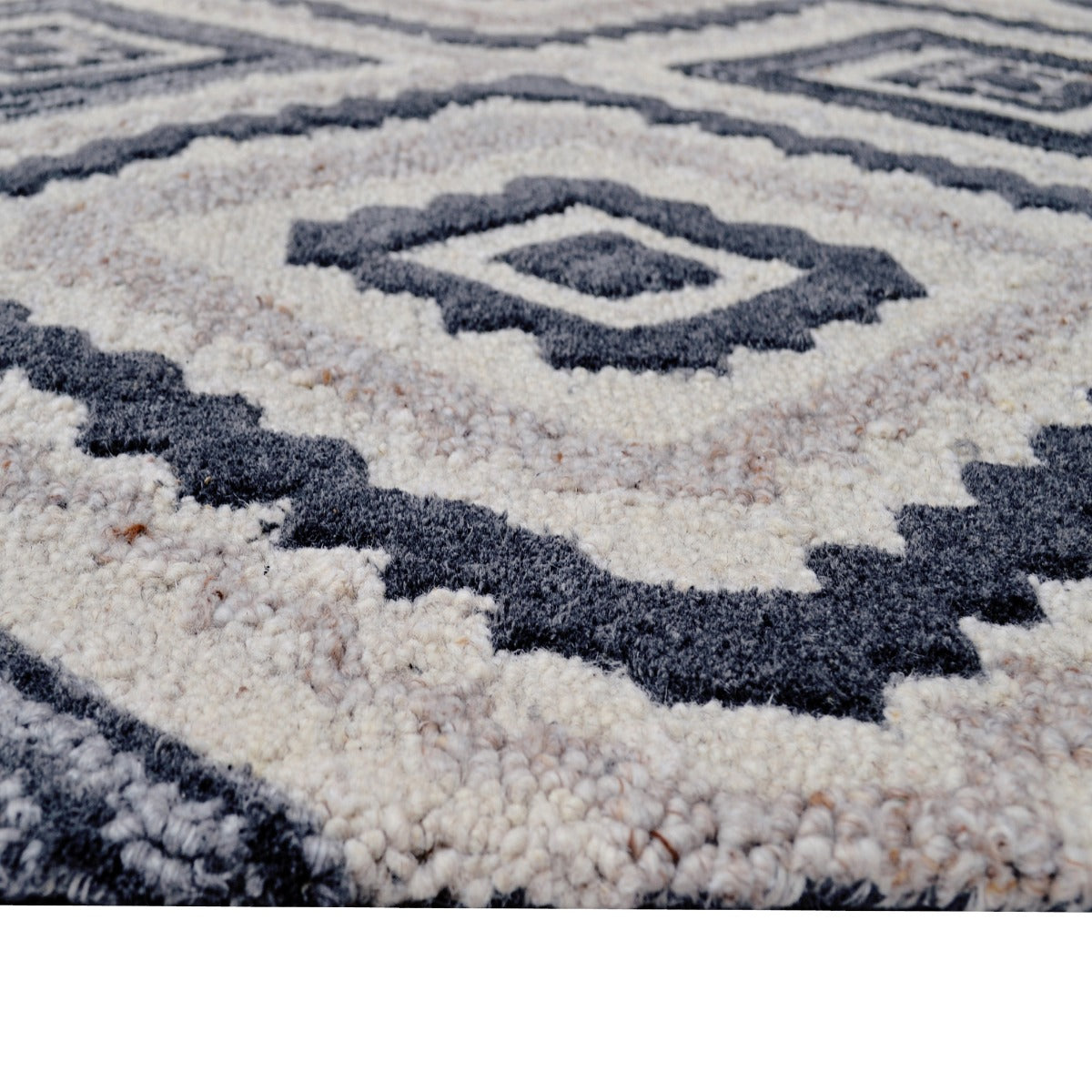 Designer Handmade Wool Rug-Matrix 6346-Natural-110x160cm