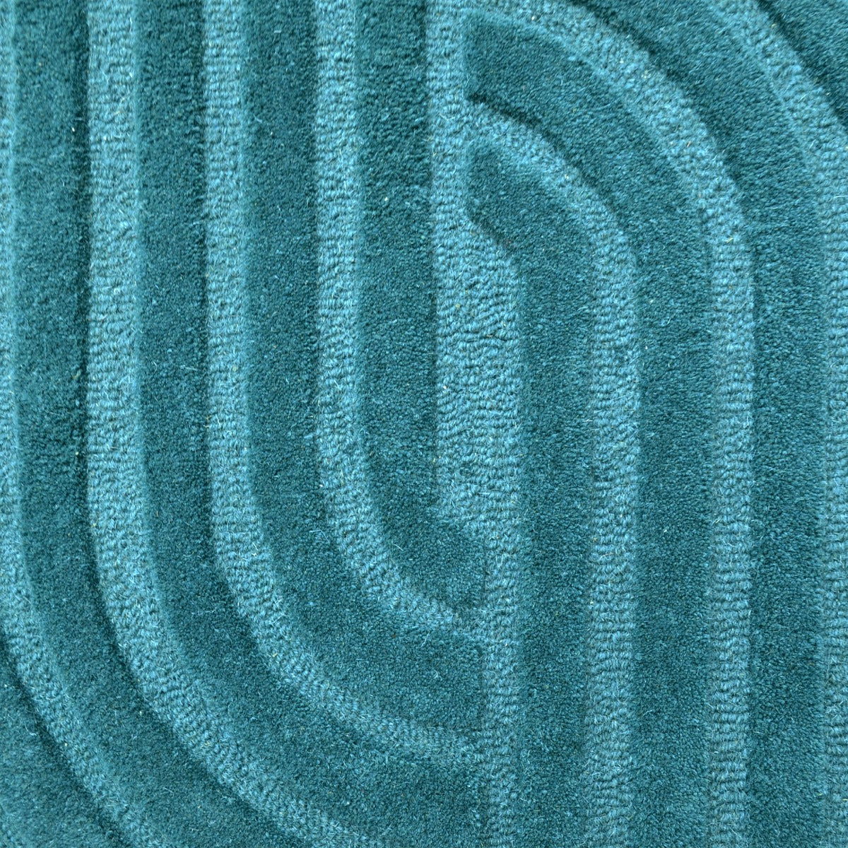 Contemporary Handwoven Wool Rug-Mavis 6363-Turquoise-110x160cm