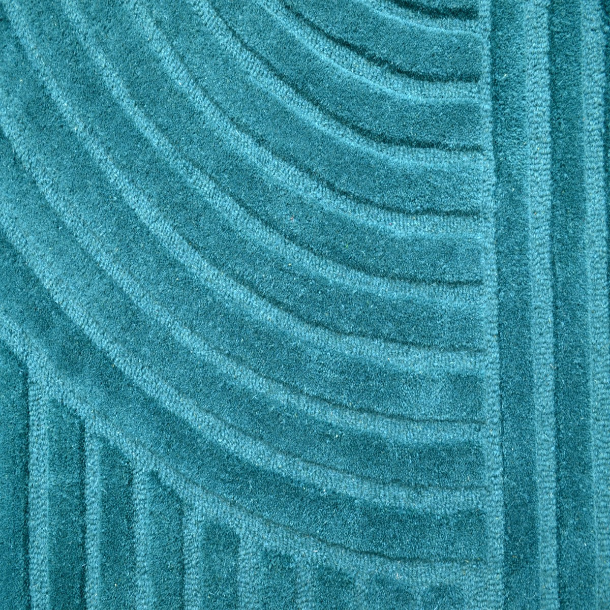 Contemporary Handwoven Wool Rug-Mavis 6363-Turquoise-110x160cm