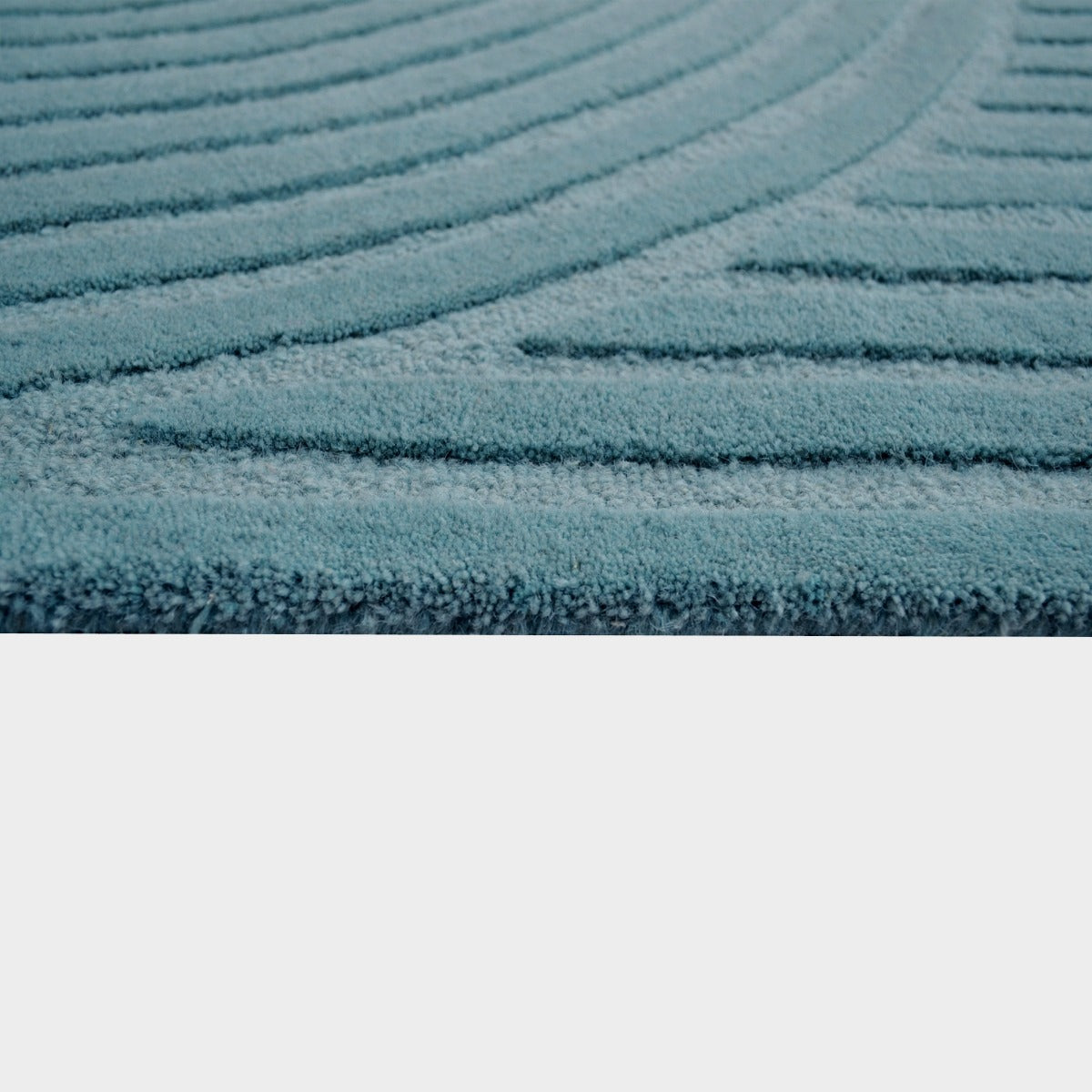 Contemporary Handwoven Wool Rug-Mavis 6363-Cashmere Blue-110x160cm