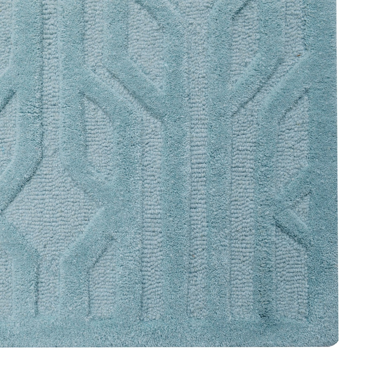 Contemporary Handwoven Wool Rug-Mavis 6371-Cashmere Blue-110x160cm