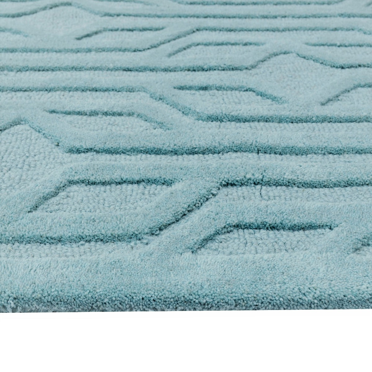 Contemporary Handwoven Wool Rug-Mavis 6371-Cashmere Blue-110x160cm