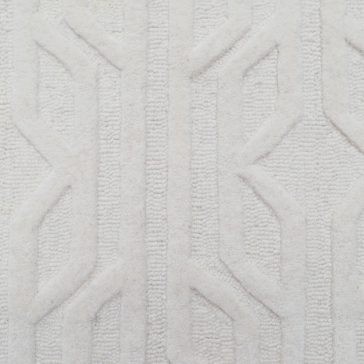 Contemporary Handwoven Wool Rug-Mavis 6371-Ivory-110x160cm