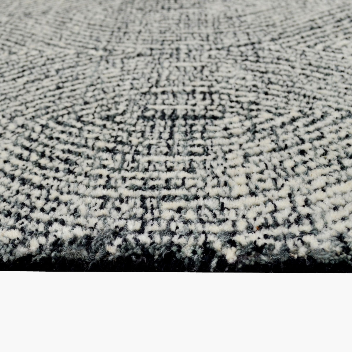 Designer Handmade Wool Rug-Maya6262-Charcoal-110x160cm