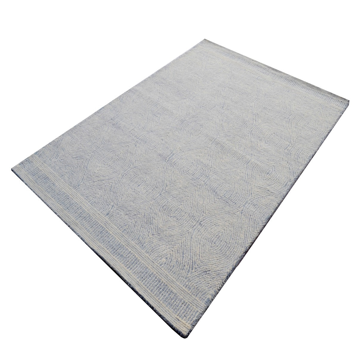 Designer Handmade Wool Rug-Maya6267-Blue-110x160cm