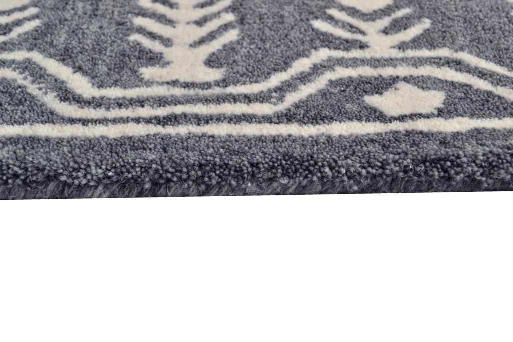 Mosaic Handmade Wool Rug - 6212 - Charcoal - 110x160cm