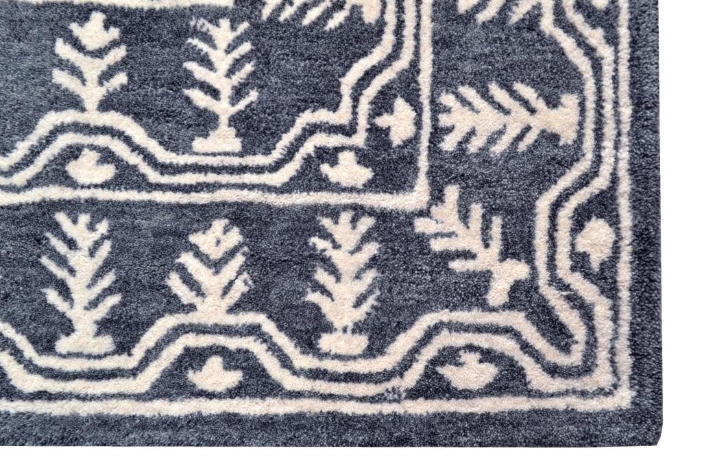 Mosaic Handmade Wool Rug - 6212 - Charcoal - 110x160cm