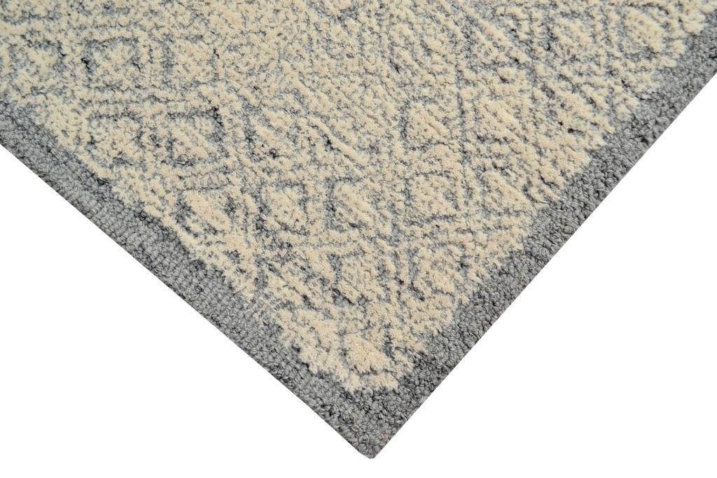 Designer Handmade Wool Rug - Newcastle 6200 - Grey - 110x160cm
