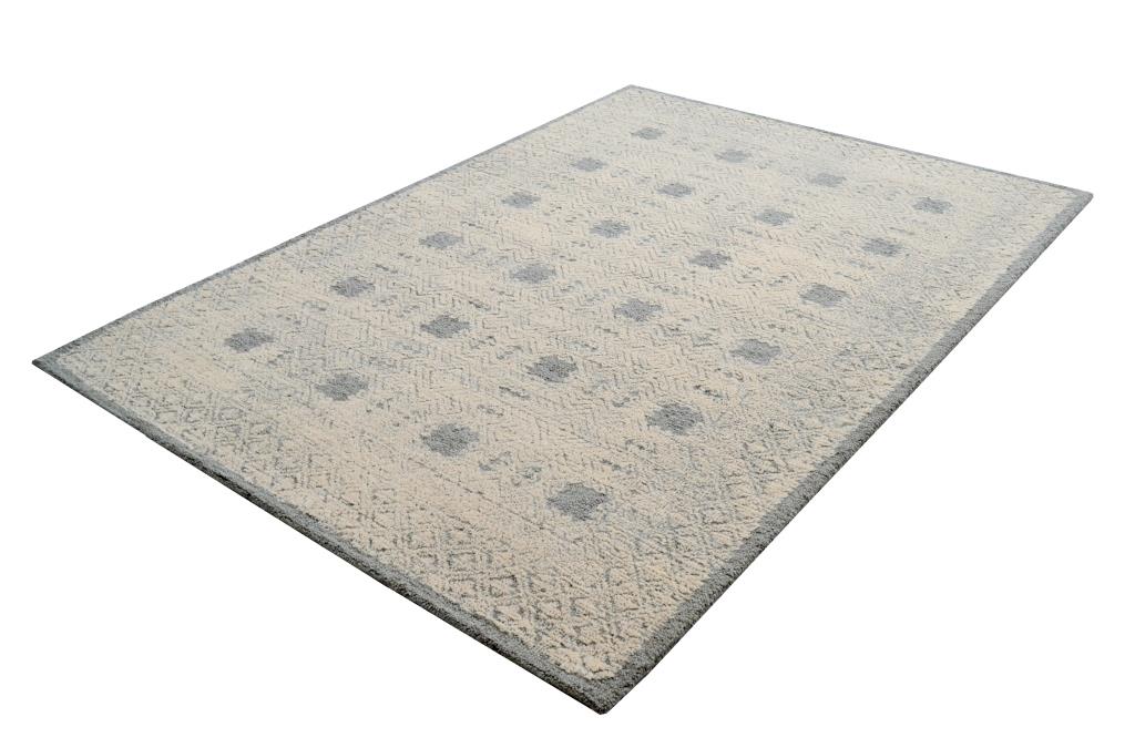 Designer Handmade Wool Rug - Newcastle 6200 - Grey - 110x160cm
