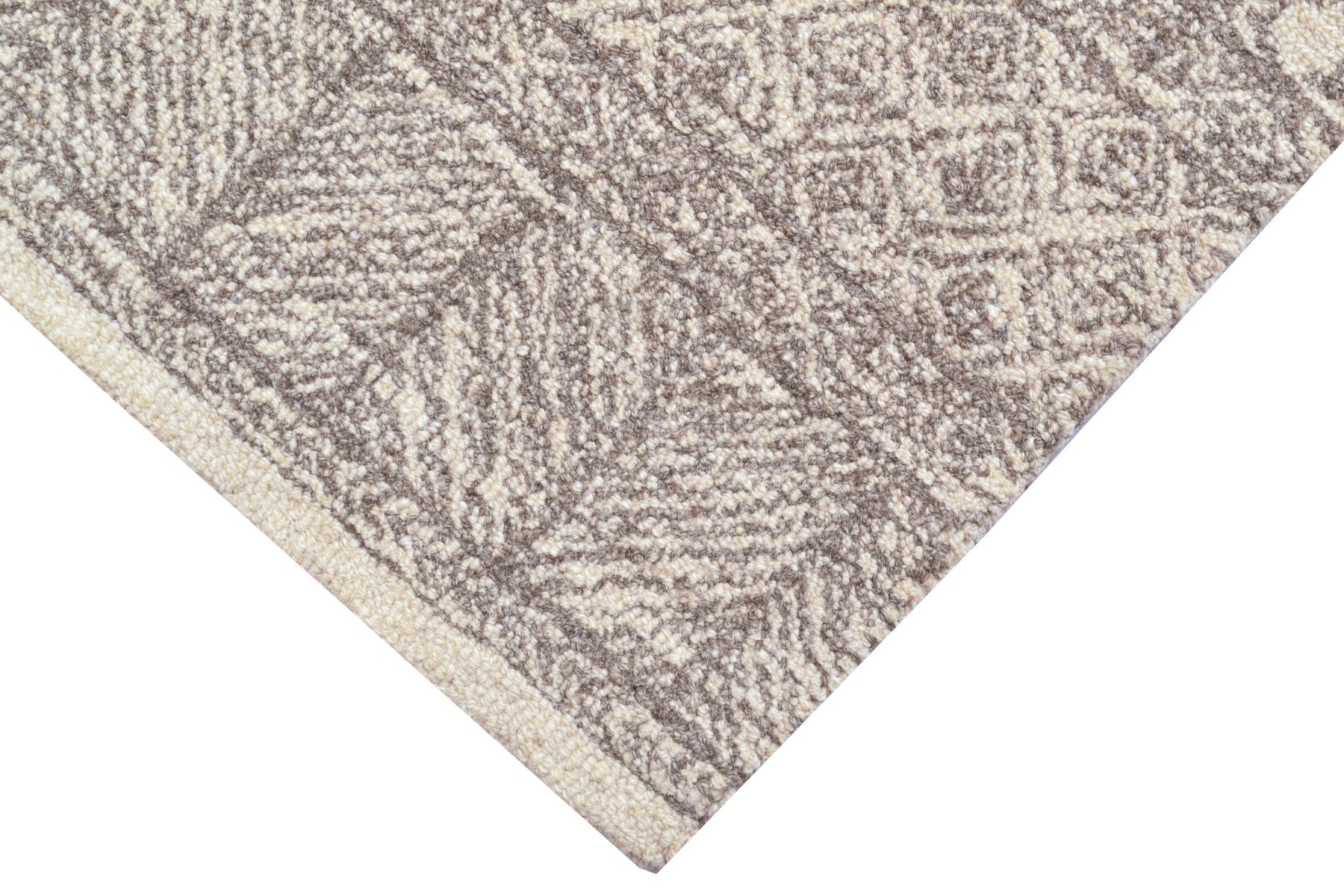 Designer Handmade Wool Rug - Newcastle 6203 - Natural - 110x160cm
